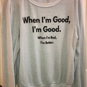 light blue Wildfox jumper size XS